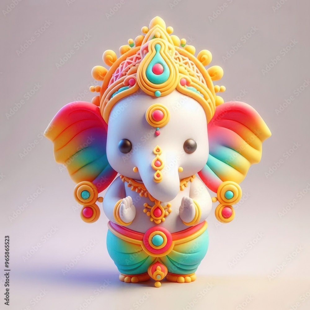 Charming 3D illustrations of Lord Ganesha in playful poses, bursting with color and joy, celebrating divine love and blessings. Charming 3D illustrations of Lord Ganesha in playful poses, bursting with color and joy, celebrating divine love and blessings.
