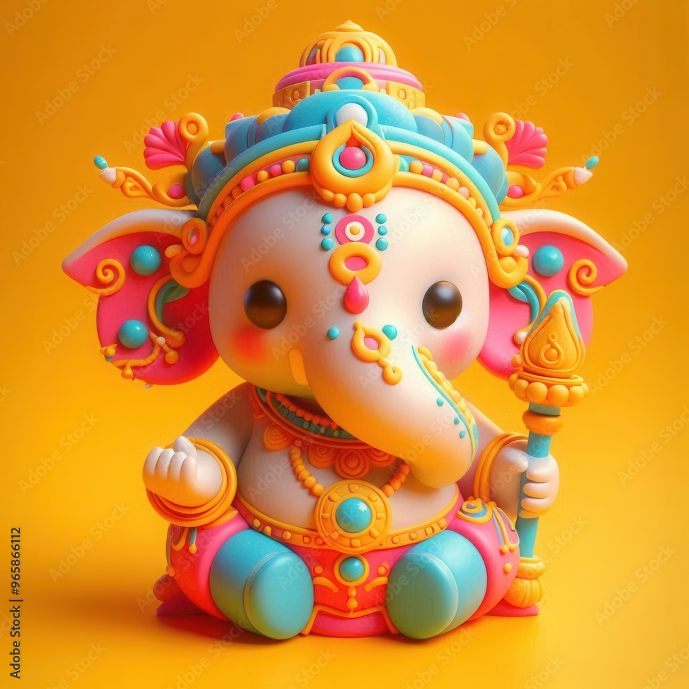 Charming 3D illustrations of Lord Ganesha in playful poses, bursting with color and joy, celebrating divine love and blessings. Charming 3D illustrations of Lord Ganesha in playful poses, bursting with color and joy, celebrating divine love and blessings.