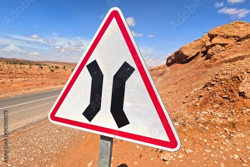 Narrow Road Traffic Sign