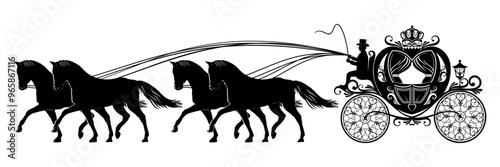 illustration of a carriage wi...