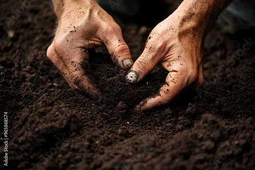 Wallpaper Mural Close-up of Hands Holding Soil Torontodigital.ca