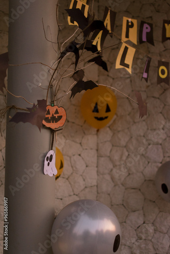 halloween background with pumpkins