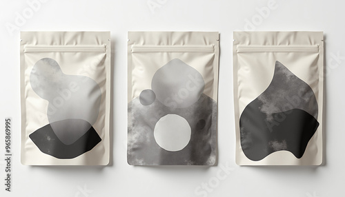 Clean and Simple Geometric Abstract Design with Sharp Edges and Monochromatic Tones - Suitable for Product Packaging or Branding Materials