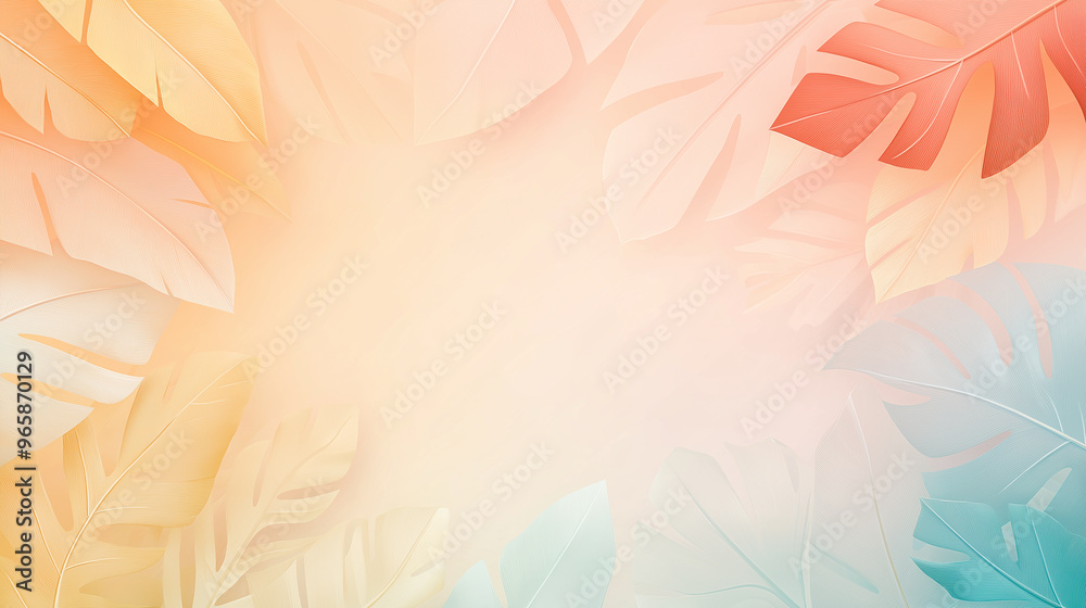 custom made wallpaper toronto digitalA colorful leafy background with a yellow leaf on the left