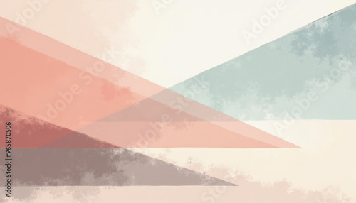 Abstract Geometric Composition with Sharp Angles and Soft Colors - Ideal for Clean, Modern Designs in Print or Digital Formats