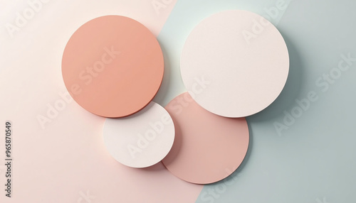 Simple Geometric Shapes in a Minimalistic Abstract Design with Sharp Lines and Soft Colors - Ideal for Sophisticated Product Packaging or Digital Layouts