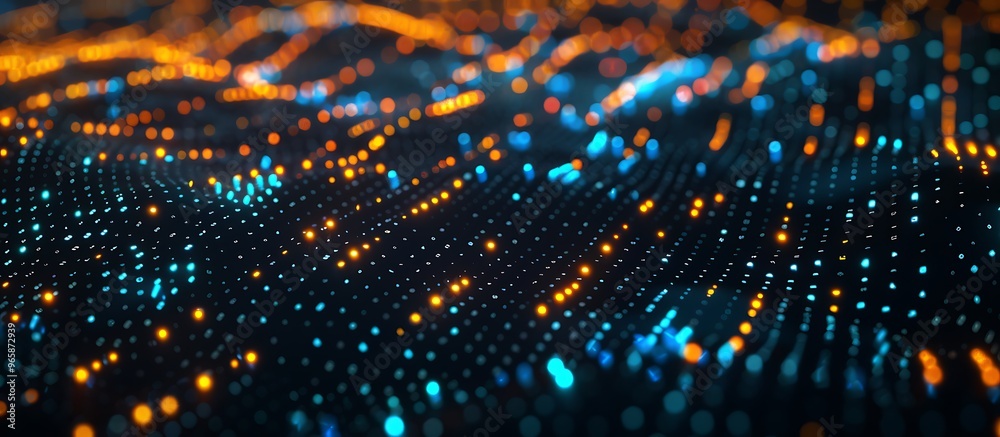 Fototapeta premium An HD scatter plot capturing the strong positive correlation between stock prices and trading volume. The dense clustering of points highlights significant investor activity.