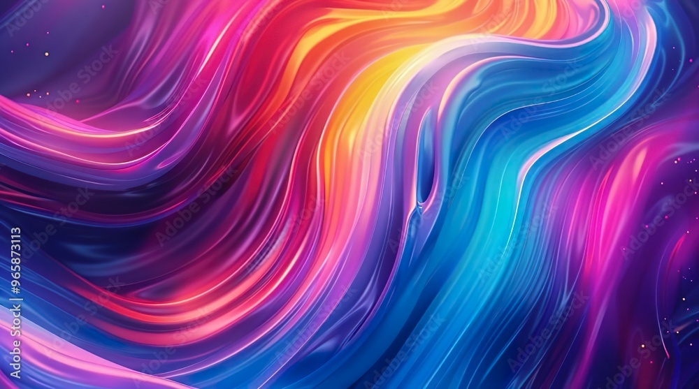 Abstract Colorful Fluid Waves Abstract Colorful Fluid Waves