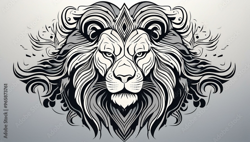 lion head illustration. lion head vector. lion head tattoo lion head illustration. lion head vector. lion head tattoo