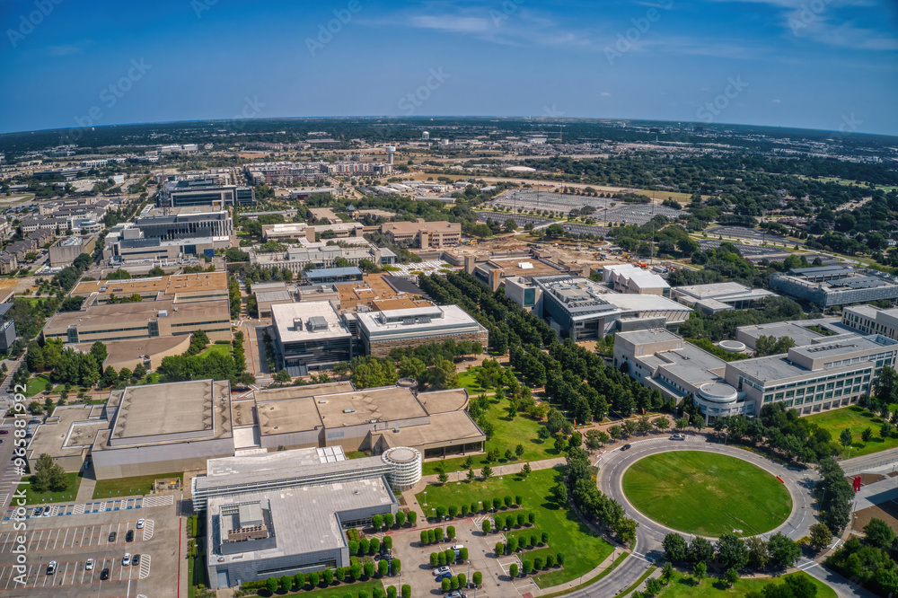 Aerial View of a large Public University in Dallas, Texas Aerial View of a large Public University in Dallas, Texas