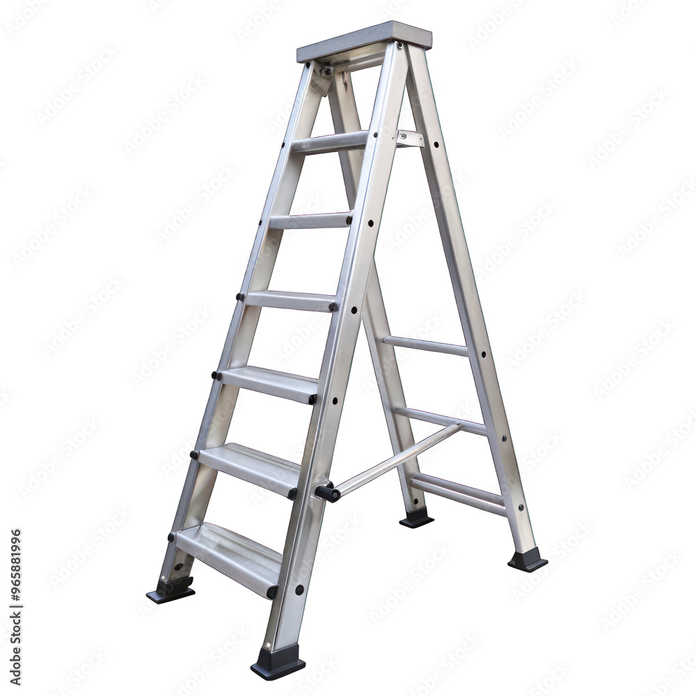 aluminum-platform ladder isolated aluminum-platform ladder isolated