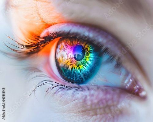 Captivating Spectrum of the Iris A Vibrant Inclusive Eye Concept Symbolizing Human Diversity