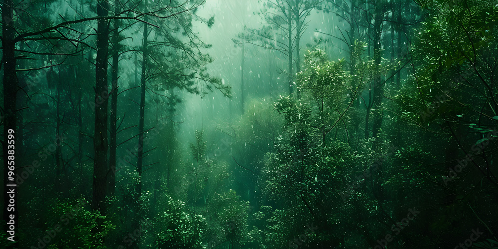 Aokigahara forest in highly detailed style
