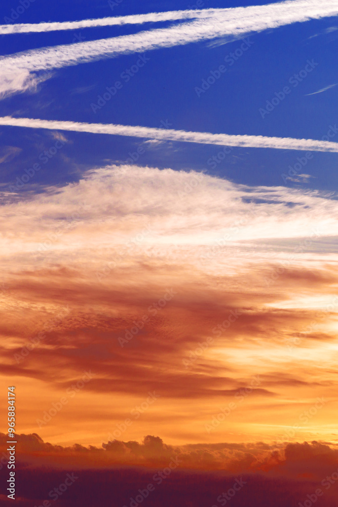 Fototapeta premium Sunrise. The sky. Sunrise in the summer