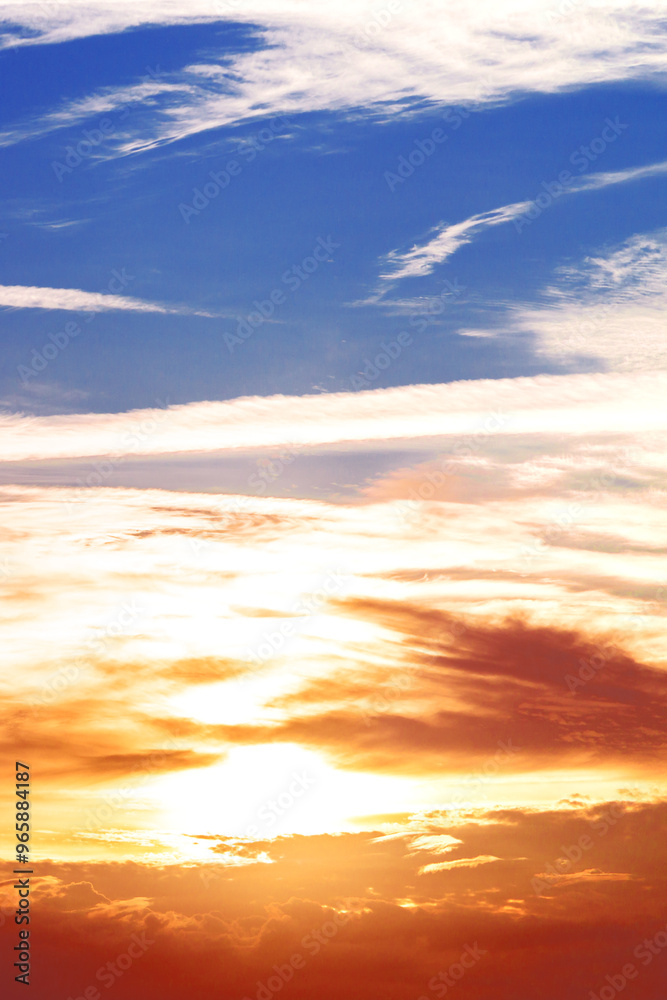 Fototapeta premium Sunrise. The sky. Sunrise in the summer