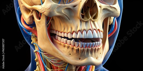 Detailed Anatomy of Human Jaw Bones photo