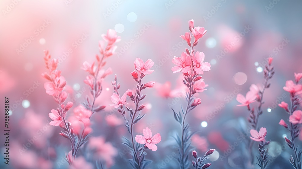 A soft watercolor backdrop featuring pale pinks and blues, accented by faint bokeh lights, creating a tranquil, romantic mood. A soft watercolor backdrop featuring pale pinks and blues, accented by faint bokeh lights, creating a tranquil, romantic mood.
