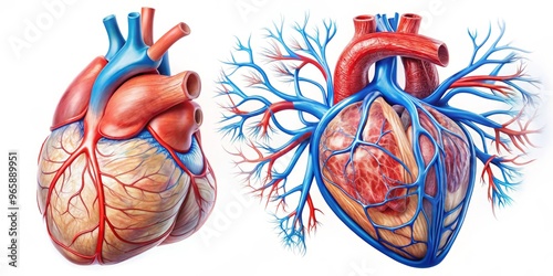 drawing the human heart morphology