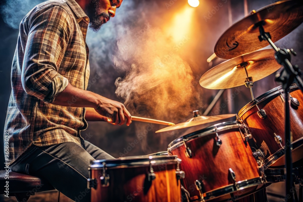 Obraz premium Drums pounding out a relentless, urgent rhythm
