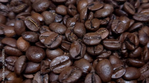 Roast Coffee beans background rotate	
