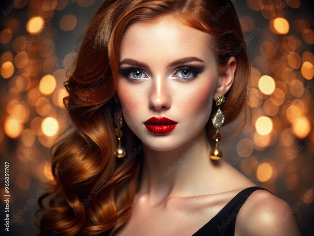 Elegant, evening makeup look for redheads with a sophisticated, glamorous focus Elegant, evening makeup look for redheads with a sophisticated, glamorous focus