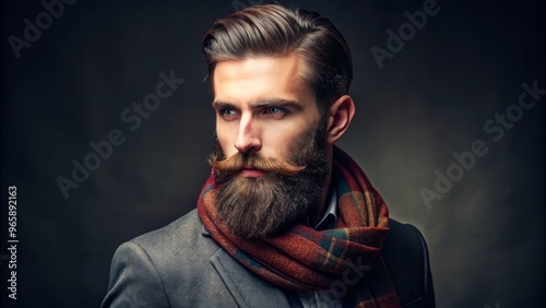 Elegant refined chin scarfed beard designs