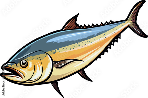 Tuna fish clipart desing illustration