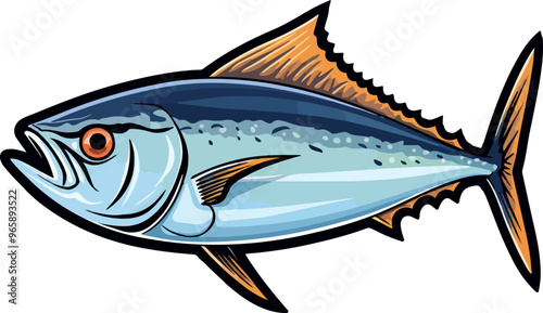 Tuna fish clipart desing illustration