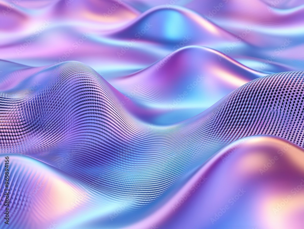 abstract 3d rendering of undulating metallic surface with iridescent purple and blue hues creating futuristic and mesmerizing visual texture abstract 3d rendering of undulating metallic surface with iridescent purple and blue hues creating futuristic and mesmerizing visual texture