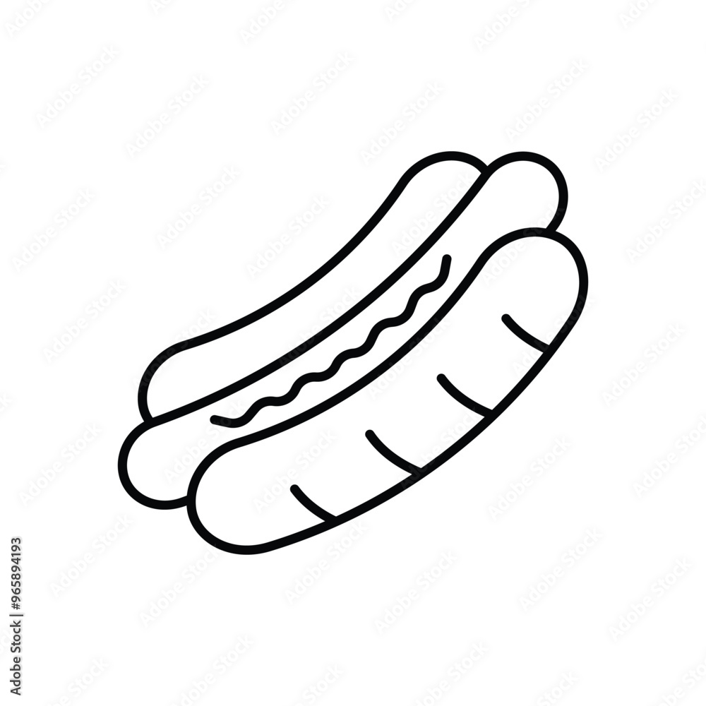 Hotdog vector icon stock illustration Hotdog vector icon stock illustration