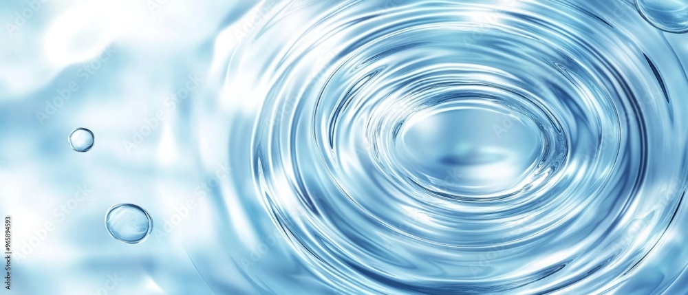 Abstract transparent liquid banner with concentric circles and ripples Abstract transparent liquid banner with concentric circles and ripples