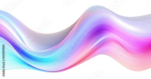 A smooth, colorful wave design featuring gradients of pink, blue, and purple, ideal for backgrounds or graphic elements.