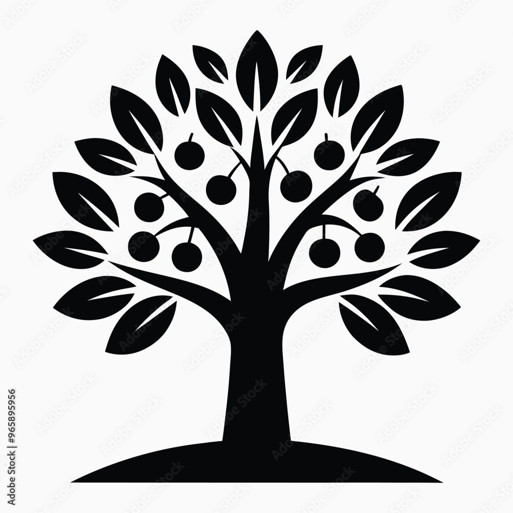Fototapeta premium Plants tree icon vector art illustration