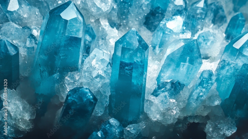 aquamarine gem crystal quartz mineral geological background