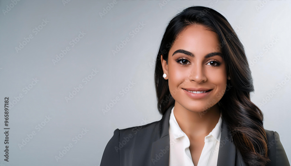 Latina Businesswoman with Minimalist Background Latina Businesswoman with Minimalist Background