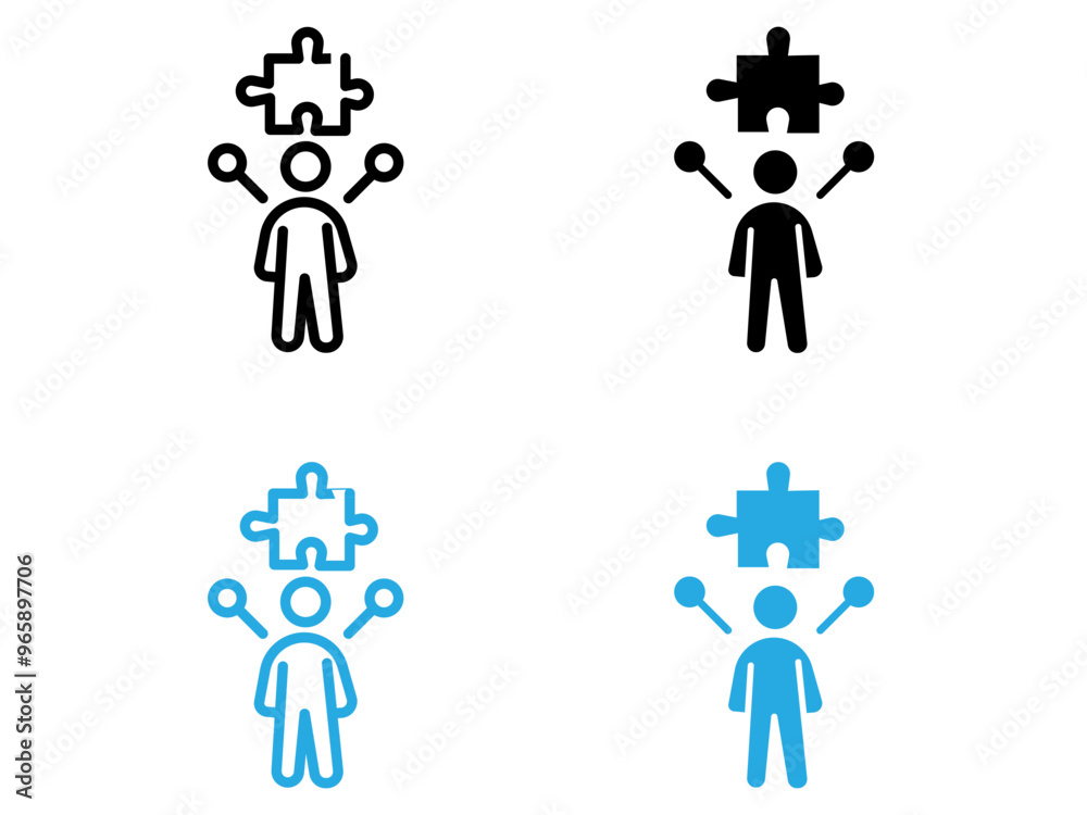 Complexity icon black and white vector outline sign Complexity icon black and white vector outline sign