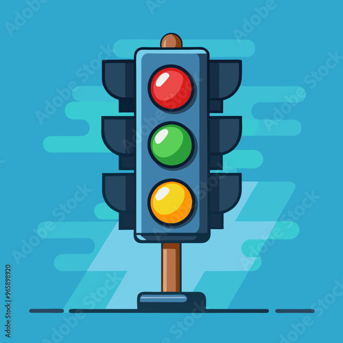 vector illustration of traffic light
