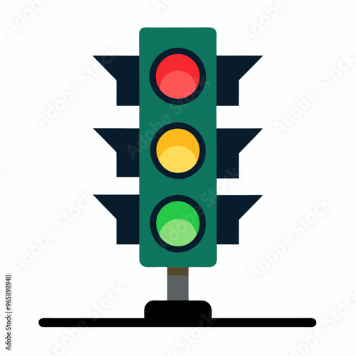 vector illustration of traffic light