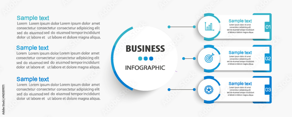 Infographic design template with icons and 3 options or steps. Can be used for process diagram, presentations, workflow layout, banner, flow chart, info graph Infographic design template with icons and 3 options or steps. Can be used for process diagram, presentations, workflow layout, banner, flow chart, info graph