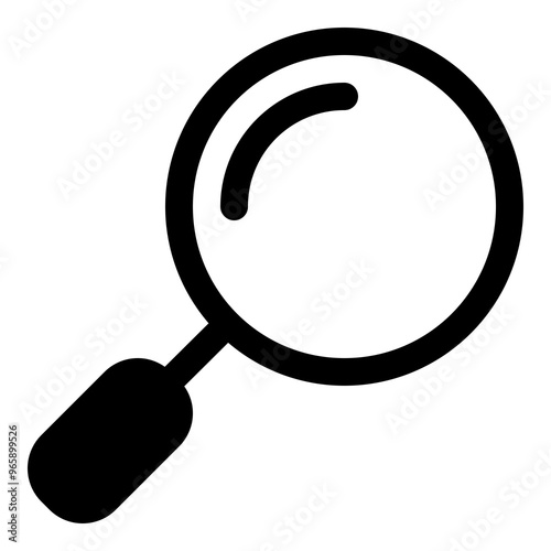 Magnifying glass icon for search and discovery photo