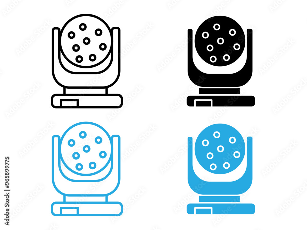 laser lamp icon black and white vector outline sign laser lamp icon black and white vector outline sign