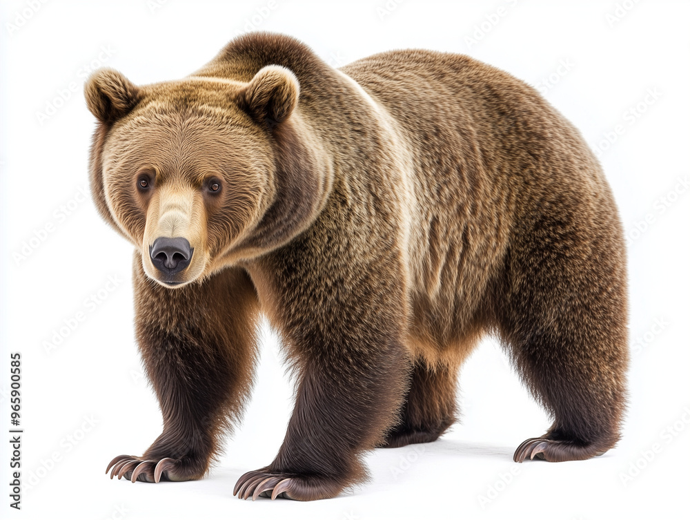 Brown bear isolated on the white background Brown bear isolated on the white background
