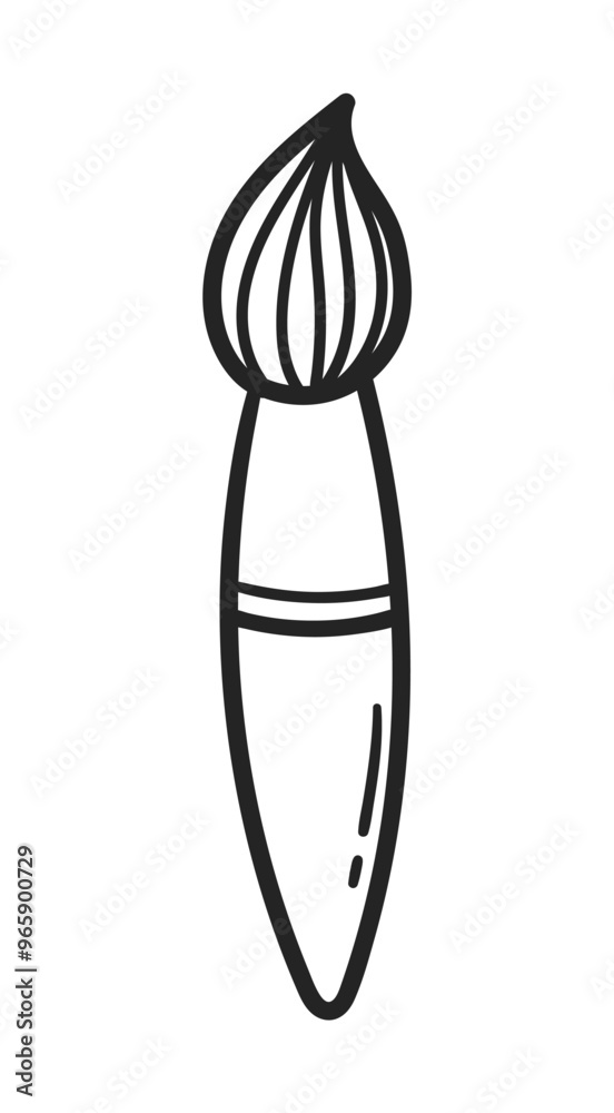 Vector line art illustration of paint brush Vector line art illustration of paint brush