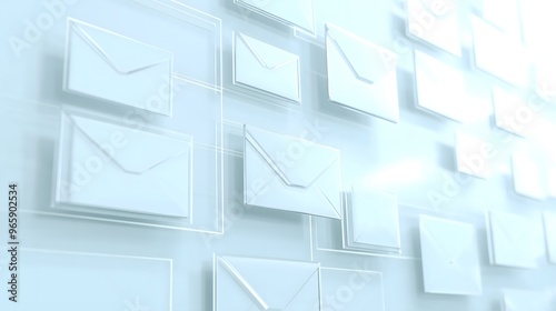 Digital Rendering of an Email Inbox with Unread Messages