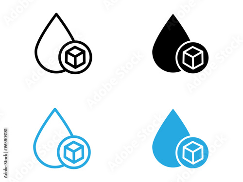 Blood sugar icon black and white vector outline sign