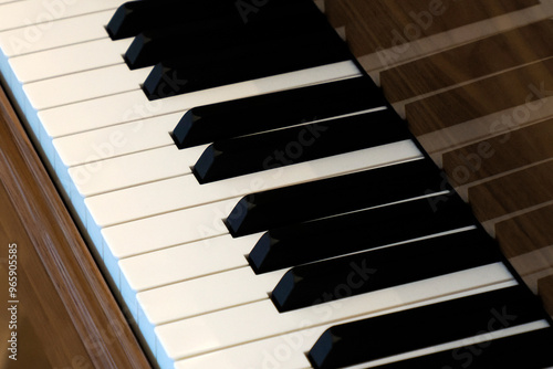 Wallpaper Mural acoustic grand piano keyboard detail close up Torontodigital.ca