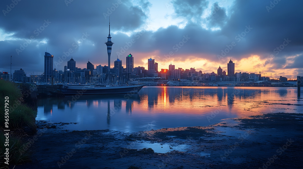 Fototapeta premium Auckland Cityscape at Sunrise