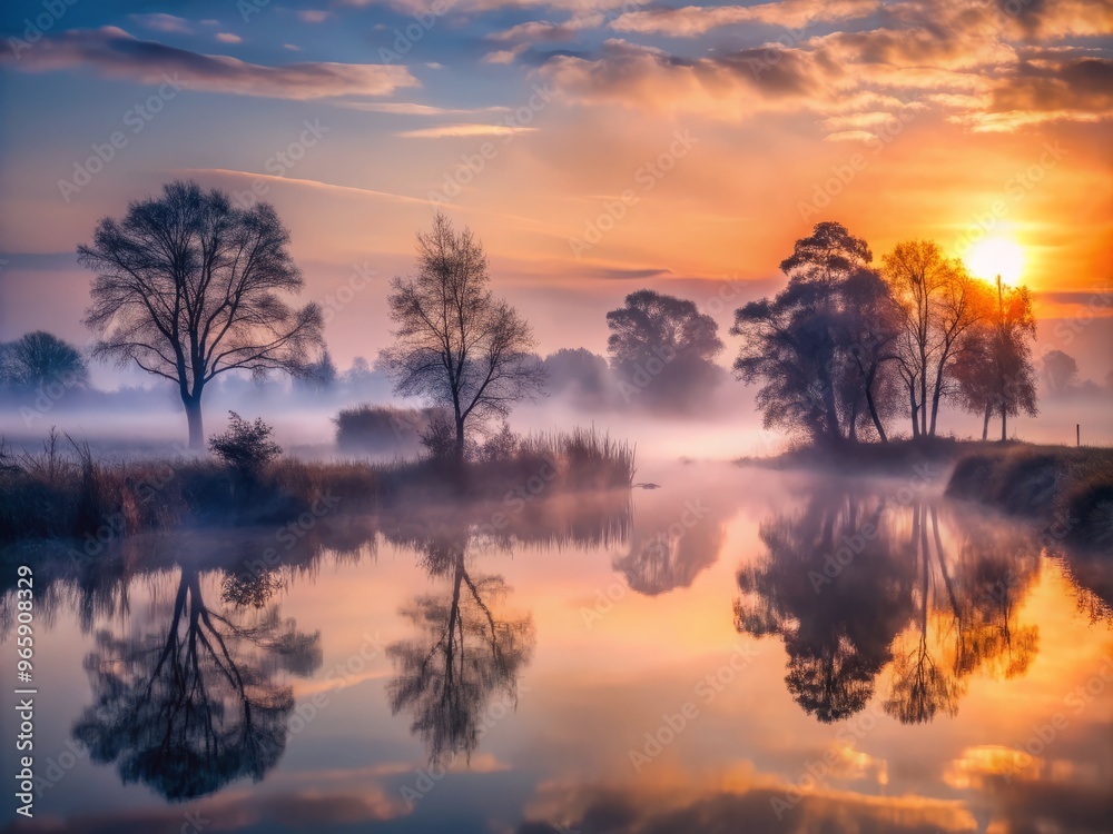 Ghostly eerie misty dawn atmospheres Ghostly eerie misty dawn atmospheres