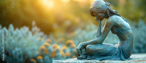 Grief Counseling after Suicide Loss, Emotional Healing, Blank Space for Text