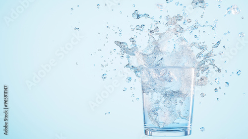 water spilling from a tipped glass